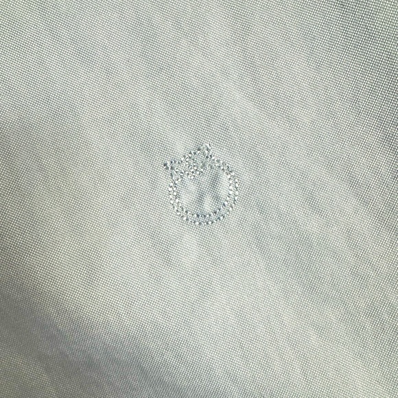 PINKO | Cartolina Embroidered Love Birds Cotton Oxford Shirt in Blue, US 4 - Picture 10 of 13